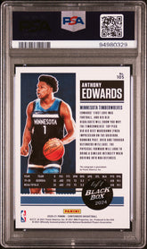 2020 Contenders Championship Ticket #1/1 Box Rookie Anthony Edwards Auto PSA 8